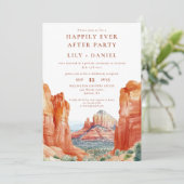 Happily Ever After Photo Desert Wedding Kaart (Staand voorkant)