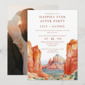 Happily Ever After Photo Desert Wedding Kaart (Voorkant / Achterkant)