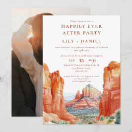Happily Ever After Photo Desert Wedding Kaart