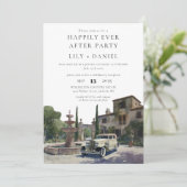 Happily Ever After Photo Old Money Estate Wedding Kaart (Staand voorkant)