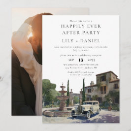 Happily Ever After Photo Old Money Estate Wedding Kaart