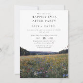 Happily Ever After Photo Wildflowers Wedding Kaart (Voorkant)