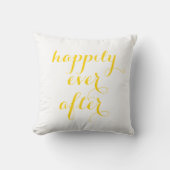 Happily Ever After Pillow in geel goud Kussen (Voorkant)