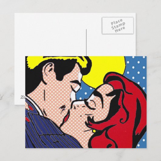 Happily Ever After Pop Art Ansichtkaart Briefkaart (Voorkant / Achterkant)