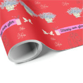 Happily ever after red cadeaupapier (Rol Hoek)