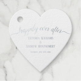 Happily Ever After Roze Goud Schrift Bruiloft Zilv Bedankjes Labels