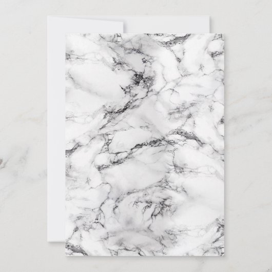 Happily Ever After Roze Gouden Marmeren Ontvangst Kaart (Achterkant)