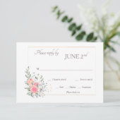 Happily Ever After RSVP-kaarten met maaltijdkeuze Kaart (Staand voorkant)