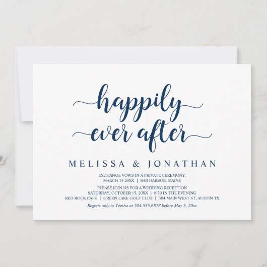 Happily Ever After, Rustieke Slingerlamp, Elopemen Kaart (Voorkant)