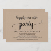 Happily Ever After, Rustieke Trouwfeest Bruiloftfe Kaart (Voorkant / Achterkant)