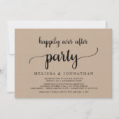 Happily Ever After, Rustieke Trouwfeest Elopement Kaart (Voorkant)