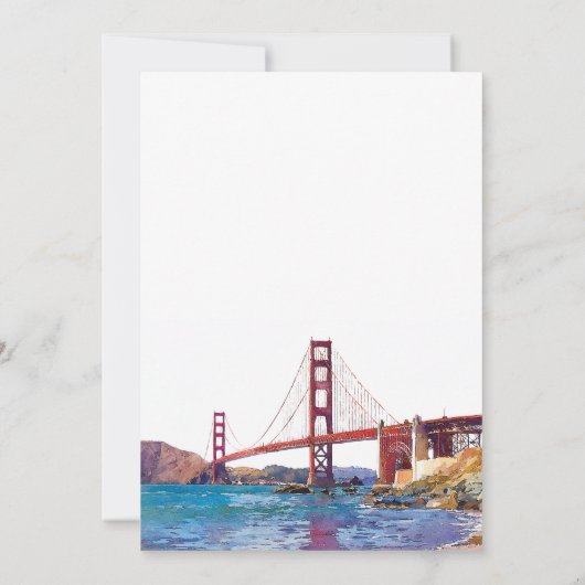 Happily Ever After San Francisco Wedding Kaart (Achterkant)