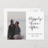 Happily Ever After | Script bruiloft foto Briefkaart (Voorkant / Achterkant)