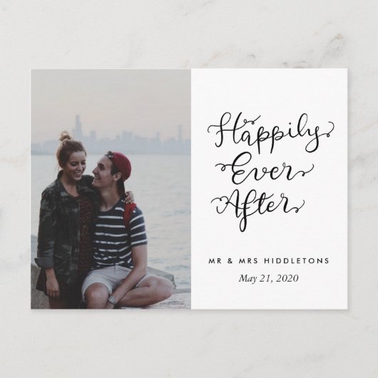 Happily Ever After | Script bruiloft foto Briefkaart (Voorkant)