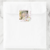 Happily Ever After Script Persoonlijke koppel foto Vierkante Sticker (Tas)