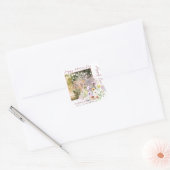 Happily Ever After Script Persoonlijke koppel foto Vierkante Sticker (Envelop)