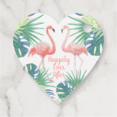 Happily ever after - Sprookje voor twee flamingo's Bedankjes Labels (Achterkant)