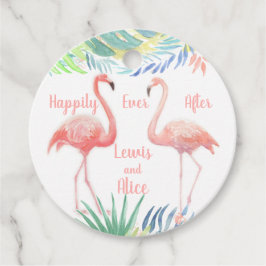 Happily ever after - Sprookje voor twee flamingo's Bedankjes Labels
