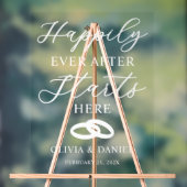 Happily Ever After Starts Here Custom Wedding Acryl Bord (Neutraal)