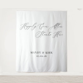 Happily Ever After Starts Here wedding backdrop  Wandkleed