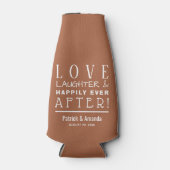 Happily Ever After TERRACOTTA Huwelijk Flesjeskoeler (Voorkant)
