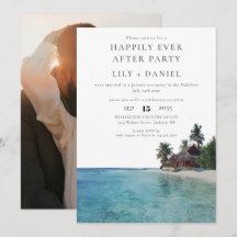 Happily Ever After Tropical Beach Photo Wedding