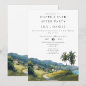Happily Ever After Tropical Caribbean Wedding Kaart (Voorkant / Achterkant)