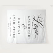 Happily Ever After Trouw Achtergrond Banner Wandkleed (Voorkant (horizontaal))