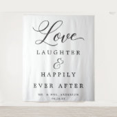 Happily Ever After Trouw Achtergrond Banner Wandkleed (Voorkant)
