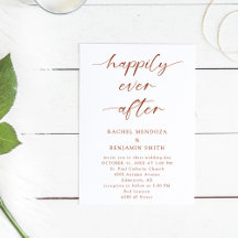 Happily Ever After Trouw Boho Script Elegant