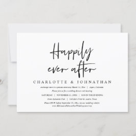 Happily Ever After, Trouw Elopement Diner Kaart
