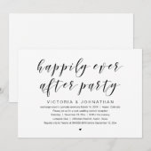 Happily ever after, Trouw Elopement Feest Kaart (Voorkant / Achterkant)