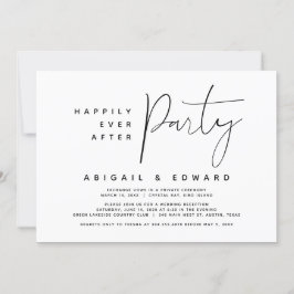 Happily Ever After Trouw Elopement Feest Kaart