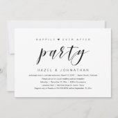 Happily Ever After, Trouw Elopement Feest Kaart (Voorkant)