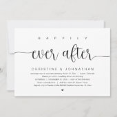 Happily ever after, Trouw Elopement Feest Uitnodig Kaart (Voorkant)