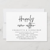 Happily Ever After, Trouwdag Diner Kaart (Voorkant)