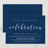 Happily ever After, Trouwdag Dinner Uitnodiging (Voorkant / Achterkant)