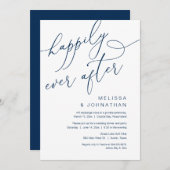 Happily Ever After, Trouwdag Vlucht Dinnerfeest Kaart (Voorkant / Achterkant)