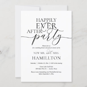 Happily Ever After Trouwdiner en Feest Uitnodiging