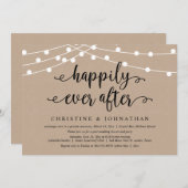 Happily Ever After, Trouwfeest Uitnodiging (Voorkant / Achterkant)