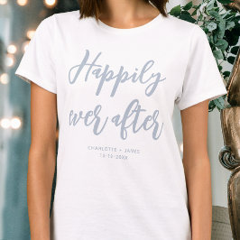 Happily ever after Trouwpersoonlijke Stofblauw T-shirt