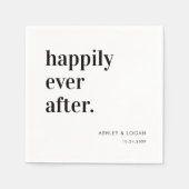 Happily Ever After Trouwreceptie Servet (Voorkant)