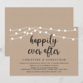 Happily Ever After, Trouwreis Bruiloftsfeest Kaart (Voorkant / Achterkant)