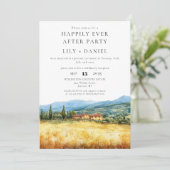 Happily Ever After Tuscany Italy Wedding Kaart (Staand voorkant)