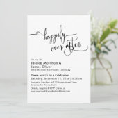 Happily Ever After Typografie, Alleen Ontvangst Kaart (Staand voorkant)