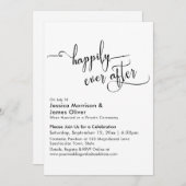 Happily Ever After Typografie, Alleen Ontvangst Kaart (Voorkant / Achterkant)