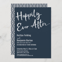 Happily Ever After Typography Vet Wit op Marinebla