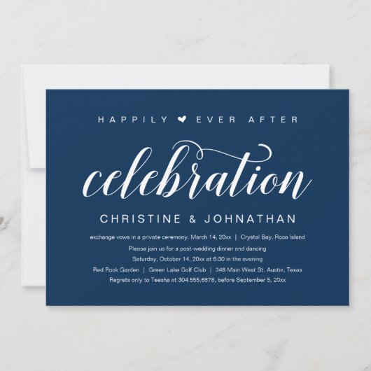 Happily Ever After, Uitnodiging voor Intieme Trouw (Voorkant)