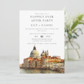 Happily Ever After Venetiaans Huwelijk Kaart (Staand voorkant)