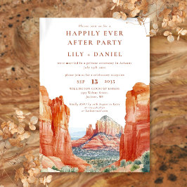 Happily Ever After Watercolor Desert Wedding Kaart